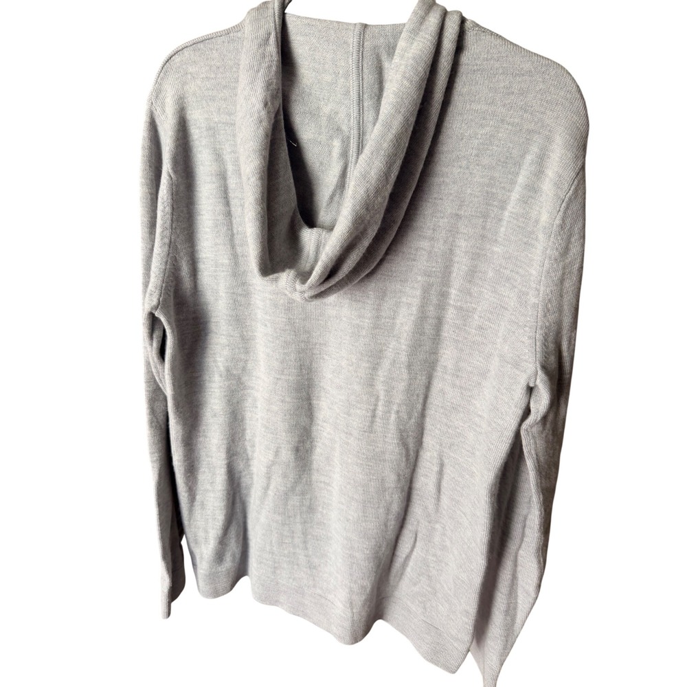 Theory Ryder Hoodie 1/4 Zip Merino Wool Sweater Size L - Picture 4 of 4